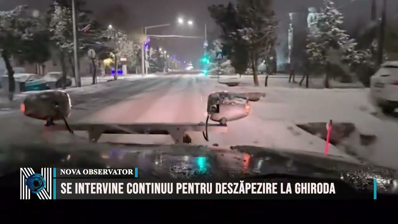 Se intervine continuu pentru deszăpezire la Ghiroda