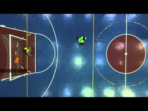 La Rappresentativa Allievi Calcio a 5 vista da un drone