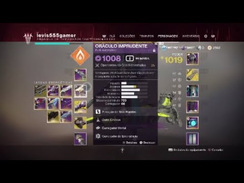 Testando auto rifle "Oráculo imprudente" nos batataat do crisoos - Destiny 2