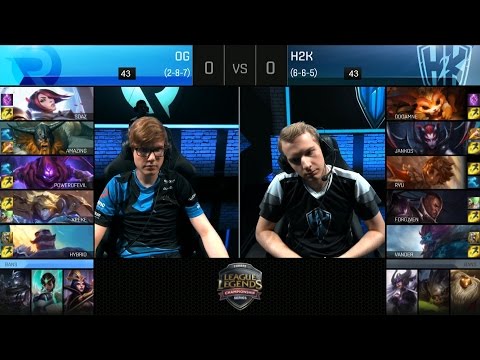 OG vs H2K Game 1 Highlights - ORIGEN vs H2K EU LCS Week 9 Summer 2016