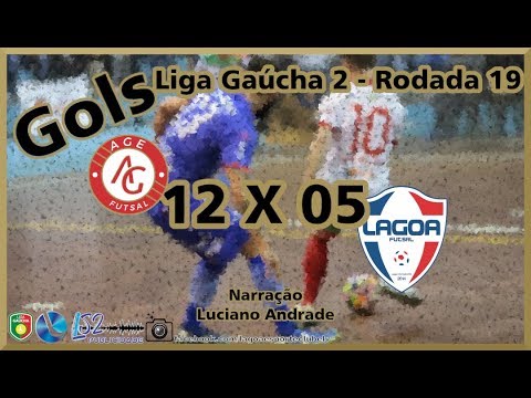 Narração dos gols - AGE 12 X 05 Lagoa Futsal - Liga Gaúcha 2 - Rodada 19