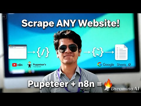 How to Scrape Dynamic Websites using n8n with PUPPETEER & Code Node (to Google Sheets!)