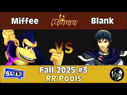 Rowan SSBM Fall 2025 #3: Miffee (DK) Vs. Blank (Marth) - RR Pools
