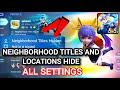MLBB How To Hide Neighborhood Titles All Settings Mobile Legends