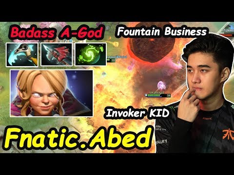 Fnatic Abed Invoker Kid Persona A-GOD Always Dive Fountain 10k Skill play Dota 2 7.22 Gameplay