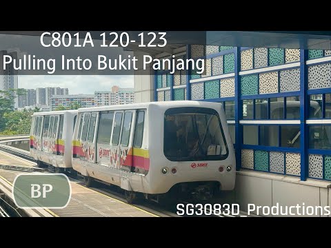 [SMRT][Rare Sight Nowadays] BDR C801A [120-123] - Pulling Into BP6 Bukit Panjang (BPLRT)