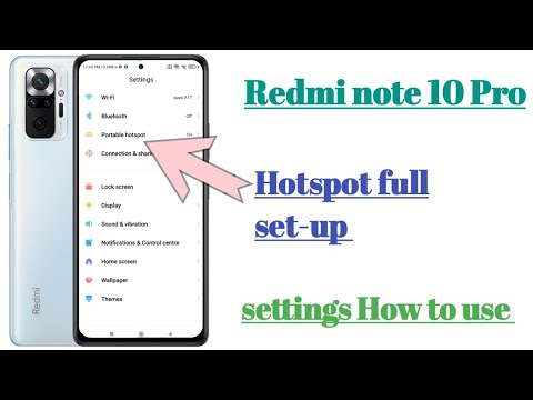 Redmi note 10 pro Hotspot set-up settings || How to use