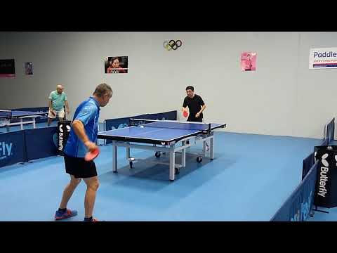 Broward Table Tennis Club training short pips counter 2200/1800 level, rare Jiang Jialiang style!