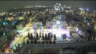 preview picture of video 'Новый Год в Серпухове. Фрагмент праздничных салютов. 01 января 2015г.'