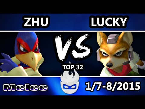 Paragon 2015 - Zhu  (Falco) Vs. Lucky (Fox) SSBM Winners Top 32 - Melee