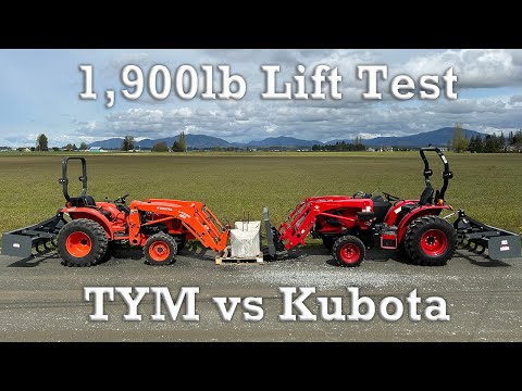 Compact Tractor Lift Test | TYM 2515h vs Kubota L2501