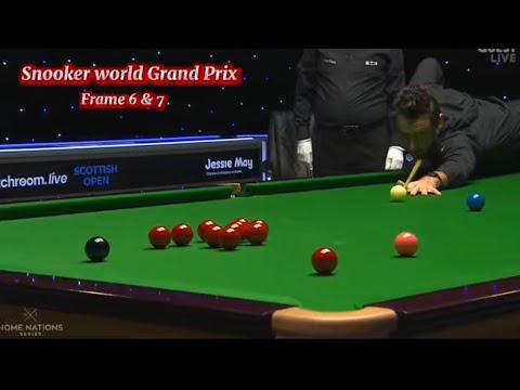 Ronnie O’Sullivan Vs Dott ( frame 6 & 7 ). Snooker World Grand Prix.