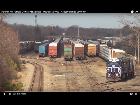 HD Pan Am Painted C40-8 #7552 Leads POED on 12/7/2017: Rigby Yard to Dover NH