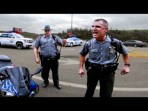 POLICE POWER TRIP ON BIKERS!