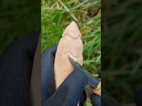 An Easy Wood Carving Project | Whittle with just a knife #carvingwood #woodcarving #woodcraft
