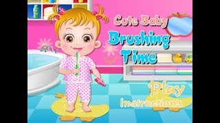 Baby Hazel Brushing Time - washes and brushes his teeth