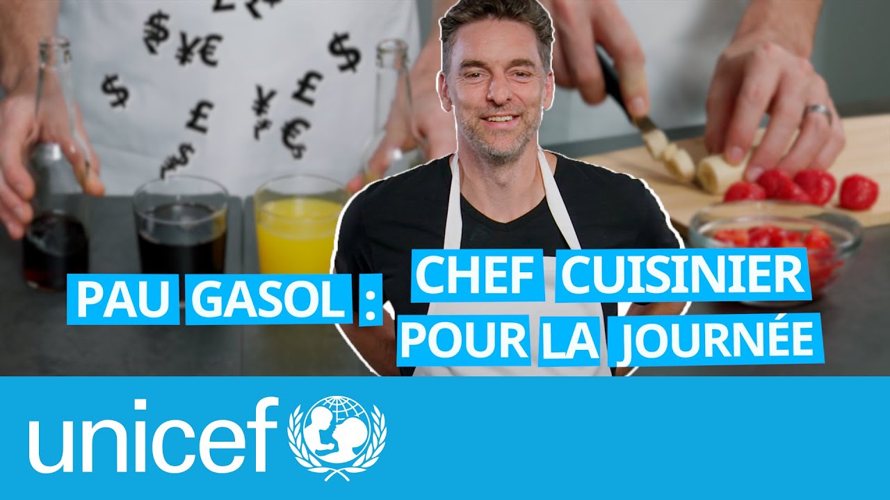 Pau Gasol, porte-parole mondial de l’UNICEF chef cuisiner pour la journée | UNICEF