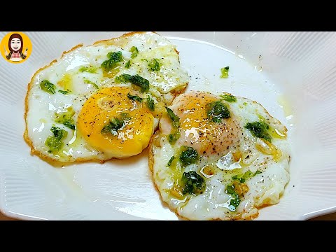BEST Fried Eggs Recipe | Quick & Easy Breakfast Recipe | Garlic Eggs Recipe | Sunny Side Up Eggs