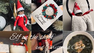 vlog) Is the Elf on the shelf Real? Christmas nail design, Making a Christmas Card & Seaweed Soup