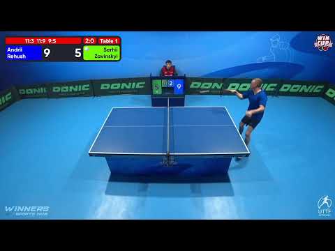 12:00 Andrii Rehush 3 - 0 Serhii Zavinskyi West 1 WIN CUP 10.11.2022 | TABLE TENNIS WINCUP