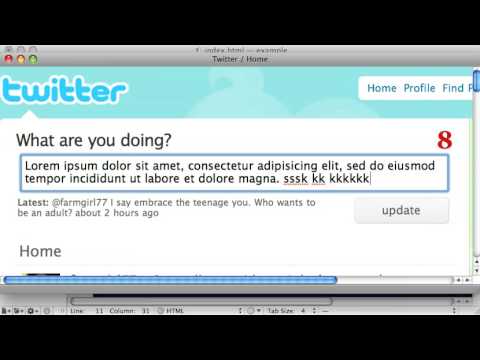 Webdevelopersfold Tutorials Create A Twitter Like Character Count Function With Javascript