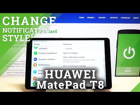 How to Enter Notification Settings in HUAWEI MatePad T8 – Notification Options