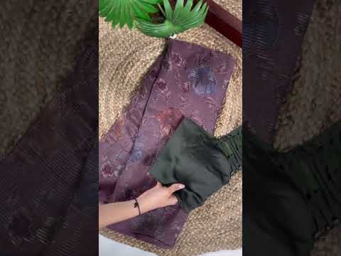 Sea Greeen Elegant Lurex Brasso Saree with Floral Viscose Brasso Work & Silk Blouse Piece