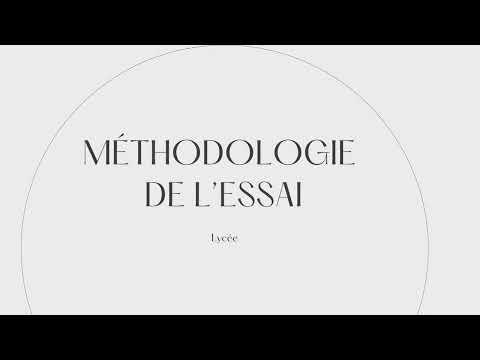 Méthode de l'essai : français, seconde et bac technologique