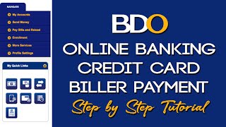 BDO Online Banking l How to Pay Credit Card Bills Online