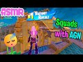 ASMR Gaming 🍀 Fortnite Squads with AGN Relaxing Gum Chewing + Controller Sounds Whispering 🎧