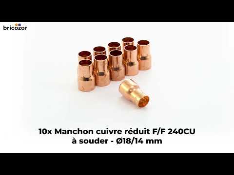 10 X Réduction cuivre F/F à souder 240CU - différents diamètres BRICOZOR