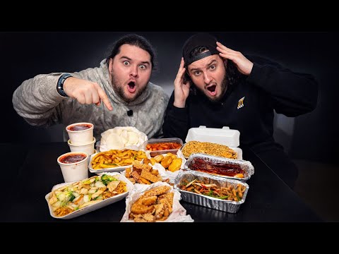Americans try UK CHINESE Takeaway  