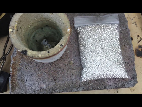 OSB Pouring a 1 Kilogram Hand Poured  .999 Silver Bar