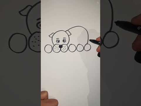 Un #dessin #facile de #chien super #simple ! Idéal pour les #enfants #activite #ludique