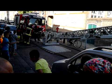 Brandbestrijding in de straat Lethmaetstraat 45 Gouda - 15-06-2014 h.  19:15 cz.2