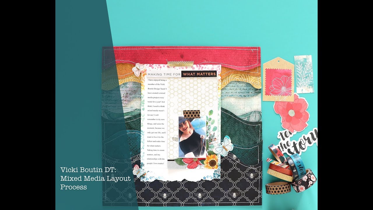 Vicki Boutin DT: Mixed Media Layout Process