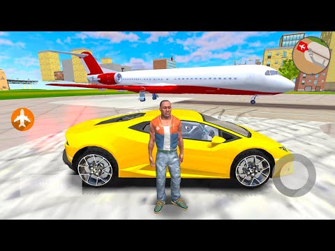 Open World Lamborghini BMW i8 Cars Private Airplane and Helicopter Flying SIM - Android Gameplay.