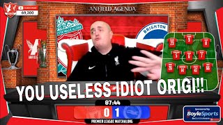 HILARIOUS LIVERPOOL FAN REACTS TO BRIGHTON DEFEAT!!