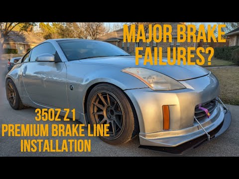 350Z Z1 Premium Stainless line install (after MASSIVE brake failure on track)