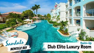 Crystal Lagoon Swim-Up Club Elite Luxury Room SLX | Sandals Montego Bay | Walkthrough Tour & Review