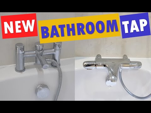 Installing adjustable temperature mixer bath shower tap