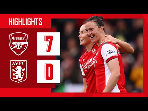 HIGHLIGHTS  | Arsenal vs Aston Villa (7-0) | Miedema (2), Mead, Wubben-Moy, Blackstenius, Parris