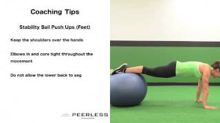 173. Stability Ball Push Ups (Feet)