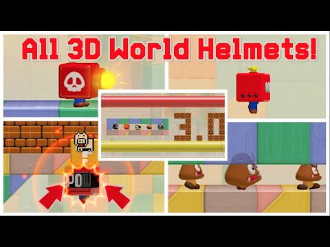 Super Mario Maker 2 - All NEW 3D World Helmets