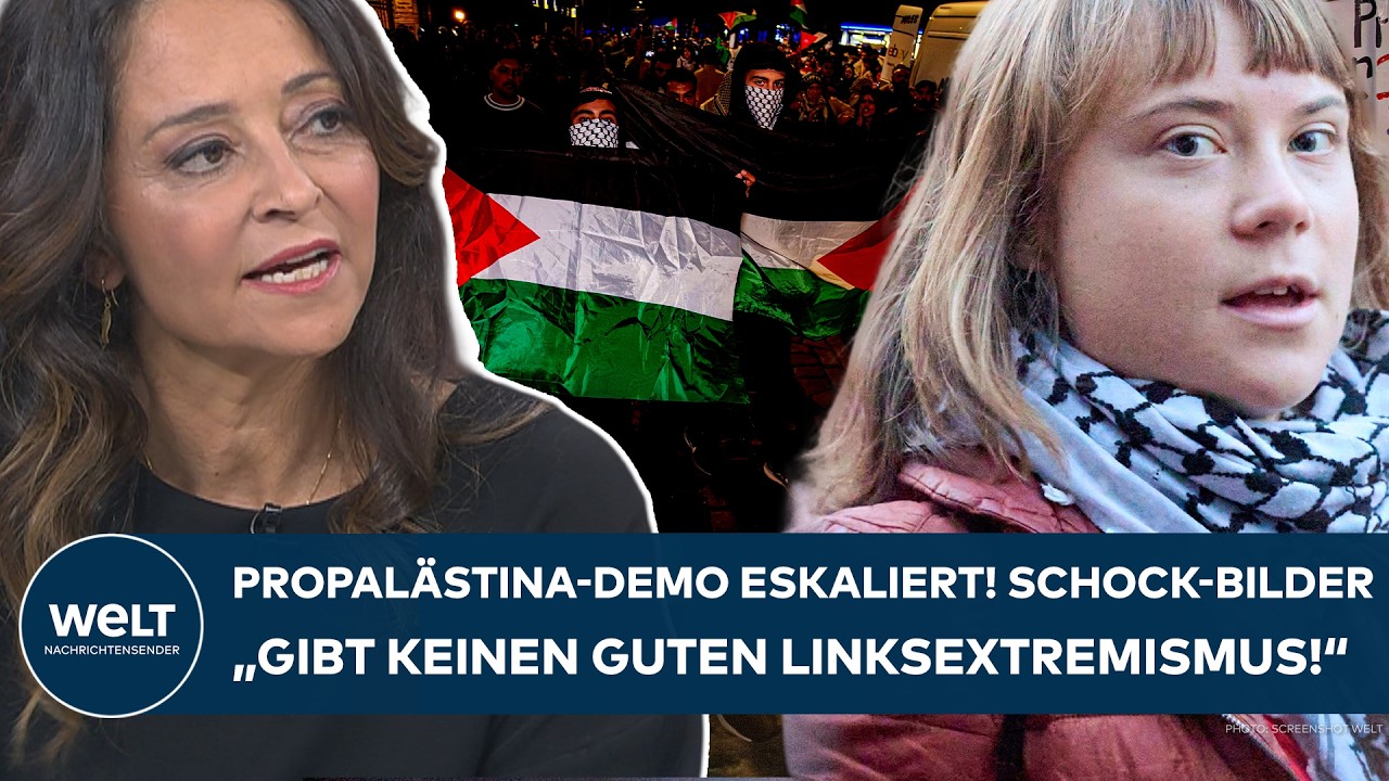BERLIN: Greta Thunberg auf Propalästina-Demo! Schock-Bilder! "Es gibt keinen guten Linksextremismus"