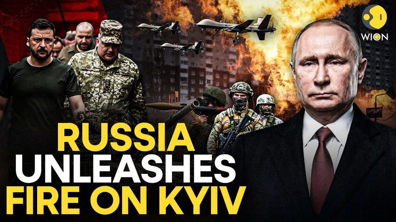 Russia Strikes Kyiv LIVE: Russia Unleashes Massive Drone Barrage Ahead of Trump-Zelensky Meet | WION