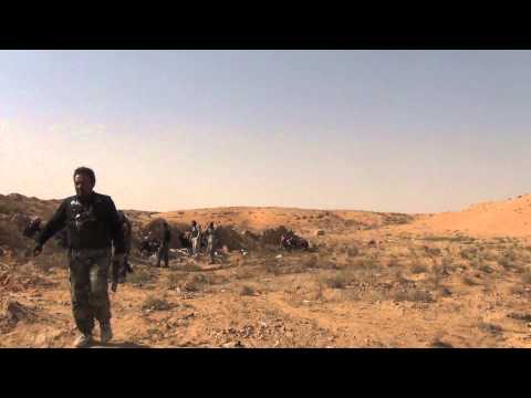 انتشار مقاتلي كتيبة الشهيد صدام حسين في محيط كتيبة المدفعية في ريف الميادين