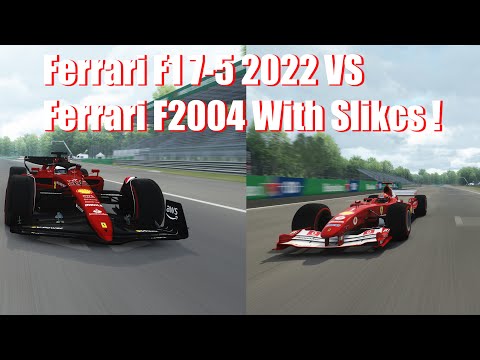 Ferrari F2004 With Slicks Vs 2022 Ferrari F1-75 ! Big Surprize !