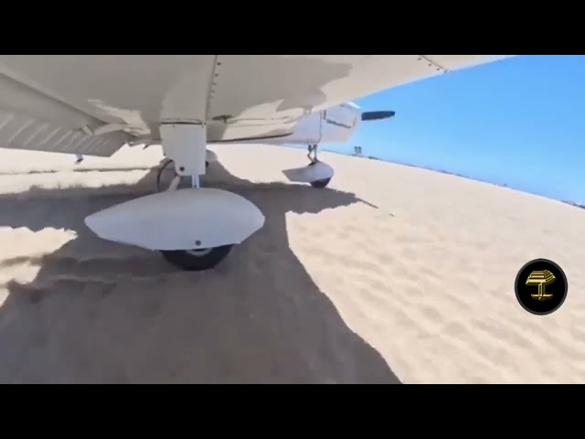 Piloto realiza aterrizaje de emergencia playero sobre arenas de California
