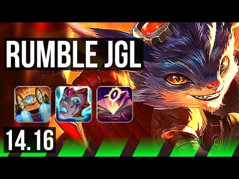 RUMBLE vs SHACO (JGL) | 11/1/7, Godlike, 500+ games | EUW Master | 14.16